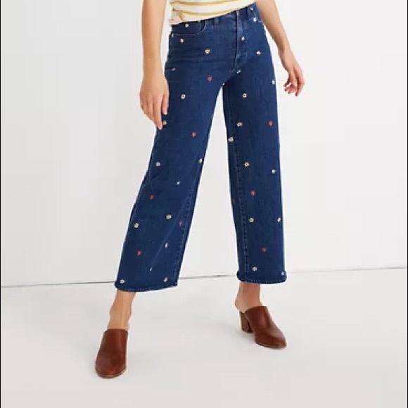 Madewell Wide-Leg Crop Jeans Embroidered Edition - Picture 2 of 12